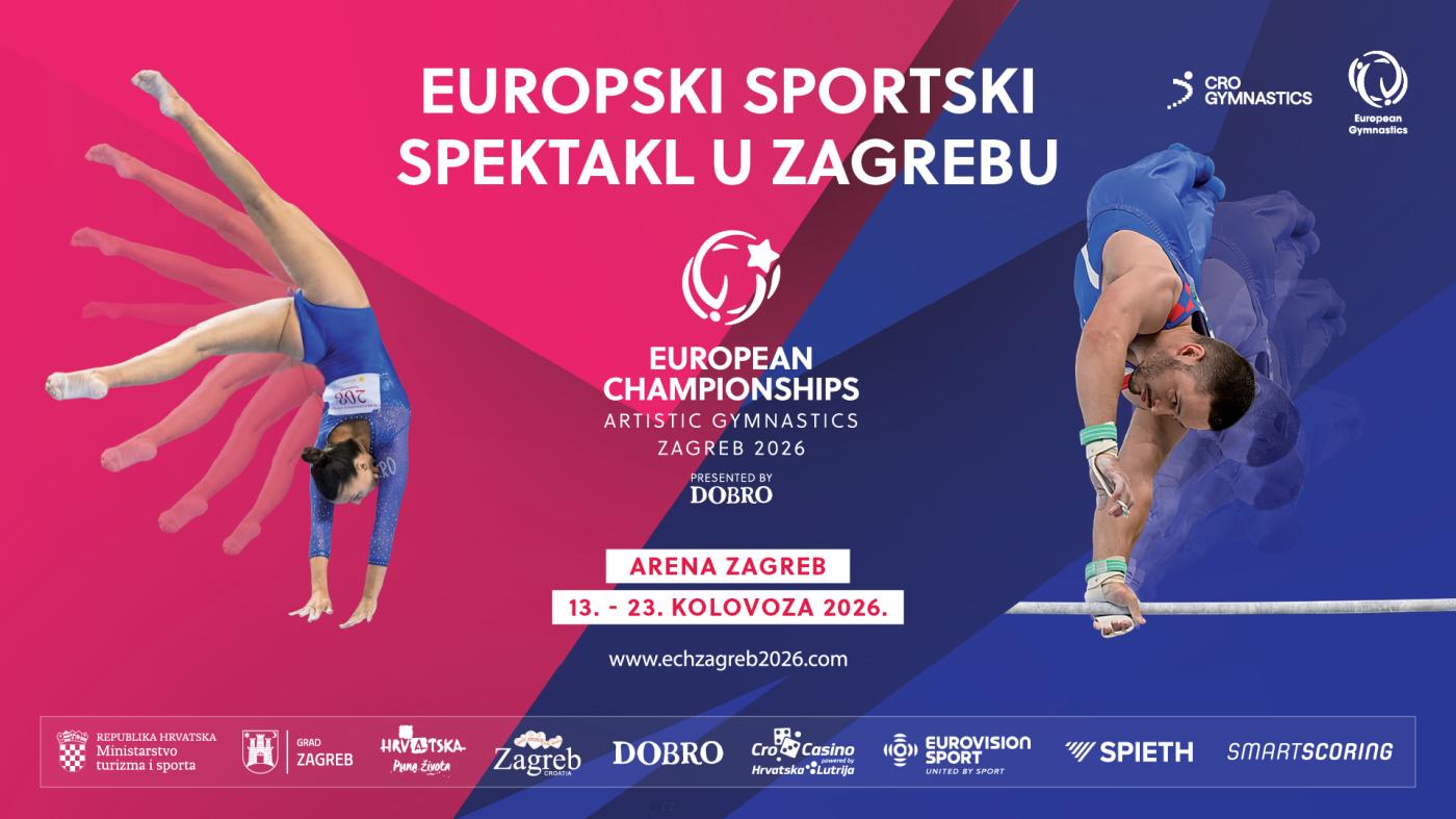 Europska gimnastička elita stiže u Arena Zagreb od 13. do  23. kolovoza 2026