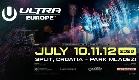 ULTRA Europe  Split  Park Mladeži od 10. do 12. srpnja 2026. godine